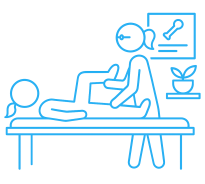 Patient rehabilitation and recovery illustration