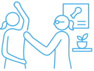 Osteopathy consultation and diagnosis illustration